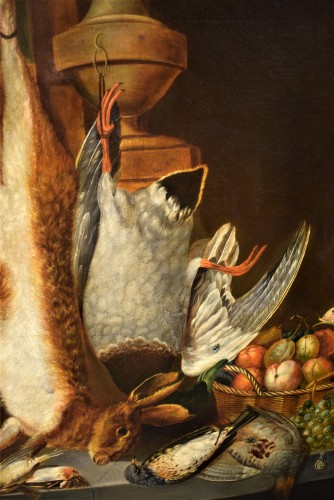 Jean-Baptiste Oudry - Nature Morte de gibier avec corbeille de fruits - Romano Ischia
